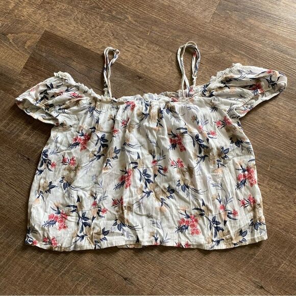 American Eagle Top Off Shoulder Floral Multiway Festival Boho Medium - Picture 8 of 12